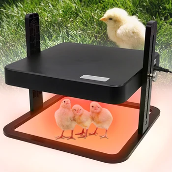 Брудер для цыплят Нагревательная пластина Термо-брудер для домашней птицы с регулируемыми по высоте углами наклона для только что вылупившихся цыплят-утят