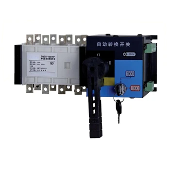 Автоматический переключатель передачи ZQ2G, двойной переключатель переключения мощности 3P/4P 100A для генератора