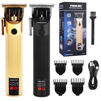 Электрическая машинка для стрижки волос, водонепроницаемый косметический набор, Многофункциональная мужская бритва, Триммер для бороды, беспроводная машина для резки LCD