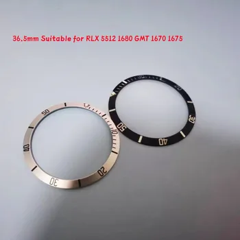 Аксессуары для часов 36,5 мм Винтажный Алюминиевый Ободок с Внутренним Кольцом Подходит для RLX SUB 5512 1680 GMT 1670 1675