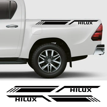 Подходит для Toyota Пикап Боковые наклейки на багажник Наклейки в полоску с рисунком грузовика Виниловое покрытие Аксессуары для регулировки автомобиля