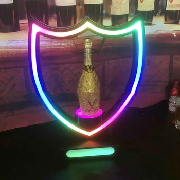 Акриловый светодиодный подставка для бутылок DOM Shield, дисплей для прославления, VIP сервировочный поднос, светодиодная лопата, подставка для VIP бутылок для ночного клуба, бар-деко