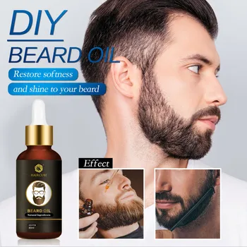 Эфирное масло для роста бороды 100% Натуральное Масло Для роста Бороды, Средства от Выпадения волос Для мужчин, Уход за Бородой, Питательный Уход за бородой
