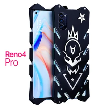 Для Oppo Reno 4 Pro Zimon Роскошный Новый Тор Сверхмощный Бронированный Металлический Алюминиевый Чехол Для Телефона Oppo Reno 4/Reno4 Pro Case