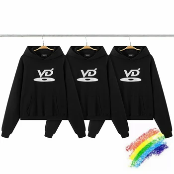 Толстовка с капюшоном с вышивкой логотипа VUJA DE VD для мужчин и женщин 1:1, винтажные пуловеры Vujade наилучшего качества с капюшоном