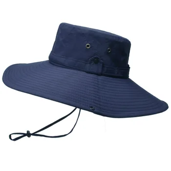 Мужская водонепроницаемая тканевая Альпинистская шляпа, Мужские солнцезащитные шляпы с защитой от Ультрафиолета, Уличная рыболовная кепка с широкими полями, Панама Boonie Hat 5