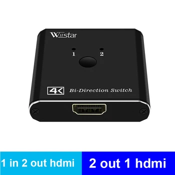 HDMI 1x2/2X1 Разветвитель в двух направлениях 2 в 1 выход, дисплей 1 в 2 выхода HDMI Переключатель для HDTV DVD