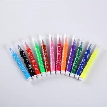 Детский набор из 24 цветных акварельных ручек, цветная кисть, студенческая кисть для рисования акварелью, мягкая кисть для головы