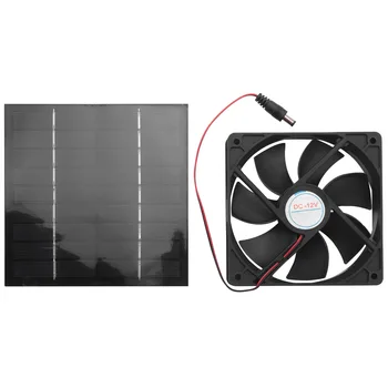 Солнечный вытяжной вентилятор мощностью 20 Вт, 6-дюймовый мини-вентилятор на солнечной батарее, работающий от вентилятора для собачьего курятника, теплицы RV
