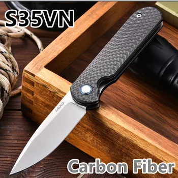 LAND 830 Карманный Нож Складной Нож S35vn Лезвие Из углеродного волокна Ручка Для Кемпинга на открытом Воздухе Спасательный Охотничий нож Новый Edc