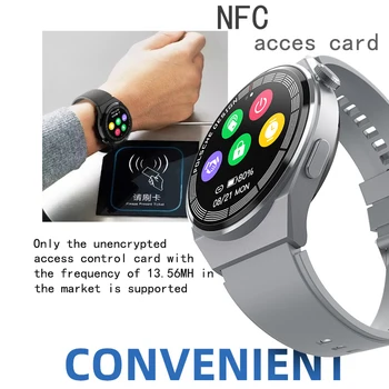 Hkfz Круглые Мужские смарт-часы Max8 с полным сенсорным экраном, спортивный фитнес-трекер, водонепроницаемые женские умные часы с NFC для женщин для Android iO