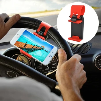 Универсальный Автомобильный держатель для крепления на рулевом колесе, мобильный телефон, GPS-подставка для iPhone 8 7 7Plus 6 6s Samsung Xiaomi Huawei