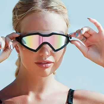 Новое Профессиональное Водонепроницаемое покрытие, Прозрачные Двойные противотуманные Очки для Плавания, Защита от ультрафиолета, Мужские, женские, Взрослые, Детские, Электронные Очки для плавания