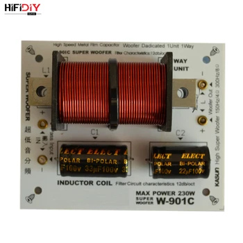 HIFIDIY LIVE W-901C 1 Полосная акустическая система (сабвуфер) HiFi ДОМАШНИЕ басовые колонки Делитель звуковой частоты Перекрестные фильтры