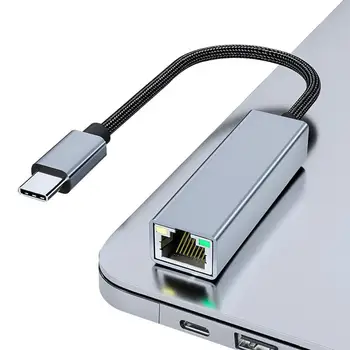 Адаптер USB LAN Портативный Адаптер Ethernet Быстрое сетевое подключение Адаптер USB Ethernet Беспроводной К проводному адаптеру для порта Type-C