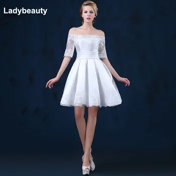 Белые Короткие Свадебные платья Сексуальное Кружевное Свадебное платье Плюс Размер Ivory Vestido De Noiva Curto