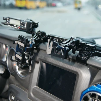 Держатель Телефона Центральной консоли Автомобиля из Алюминиевого Сплава для Jeep Wrangler JL 2018-2020 LANTSUN JL1198-2