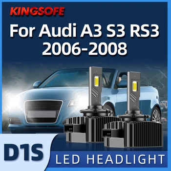 KINGSOFE 2 шт. Автомобильный Свет D1S Светодиодные Фары 6000 К CSP Чип Дальнего Ближнего света Лампы Подходят Для Audi A3 S3 RS3 2006 2007 2008